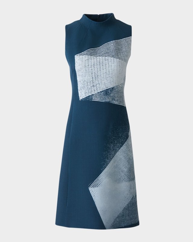 Zig Zag Skimmer Sleeveless Dress